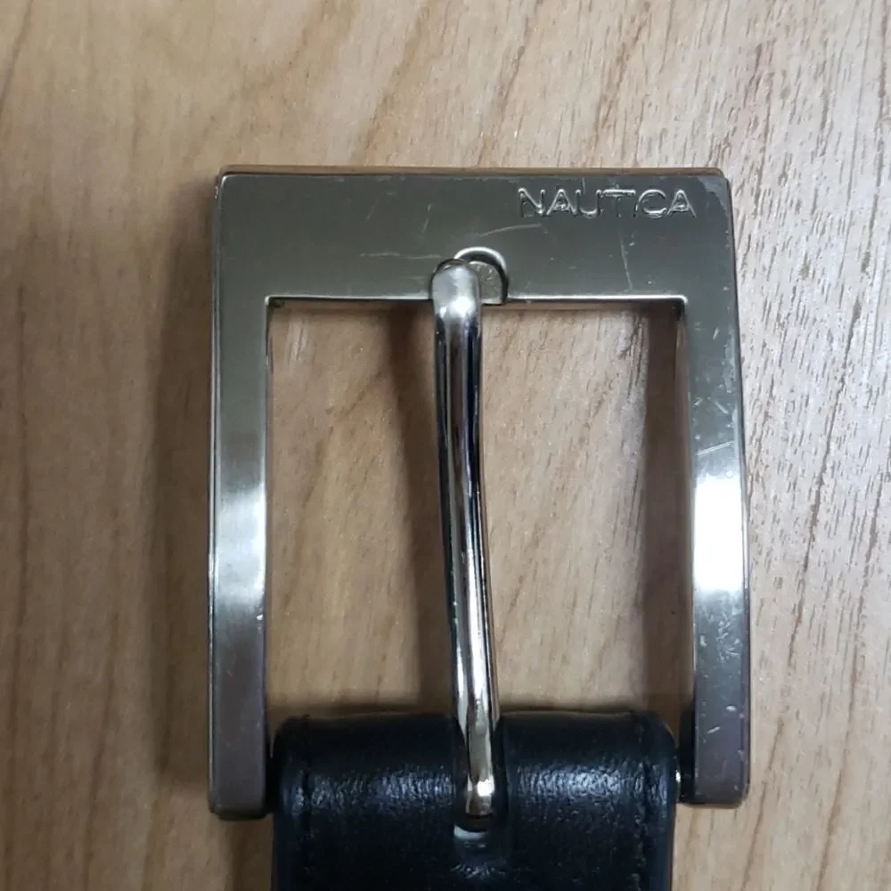 NAUTICA GENUINE LEATHER BLACK BELT